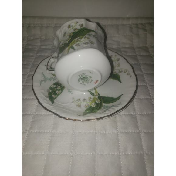 Hammersley & Co Fine Bone China Vintage Lily Of The Valley Demitasse Cup Saucer - Picture 4 of 7